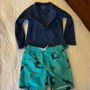 Nautica Kids Swim Set - Navy and Teal